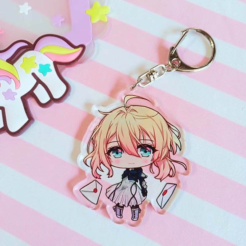 [Mới] 1 Móc khóa Violet Evergarden búp bê ký ức anime