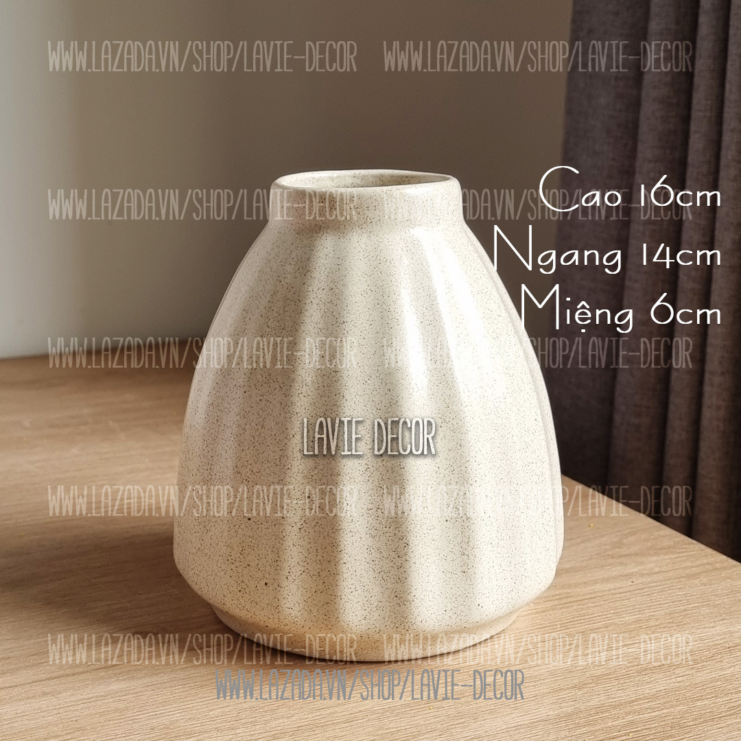 Lọ hoa gốm sứ men mát dáng phi thuyền Bát Tràng