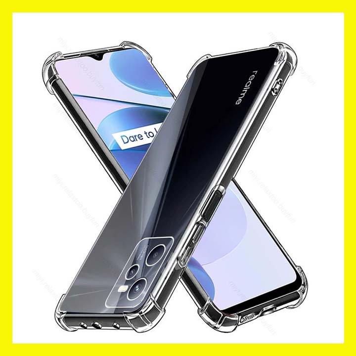 Ốp lưng silicon dẻo trong cho realme c35 ốp lưng silicon dẻo trong suốt chống sốc, bảo vệ camera sau