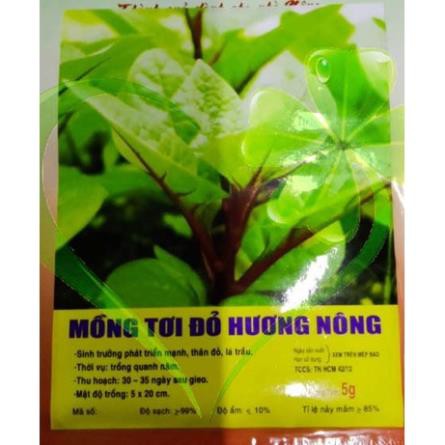 Hạt giống mồng tơi đỏ - gói 1 gram
