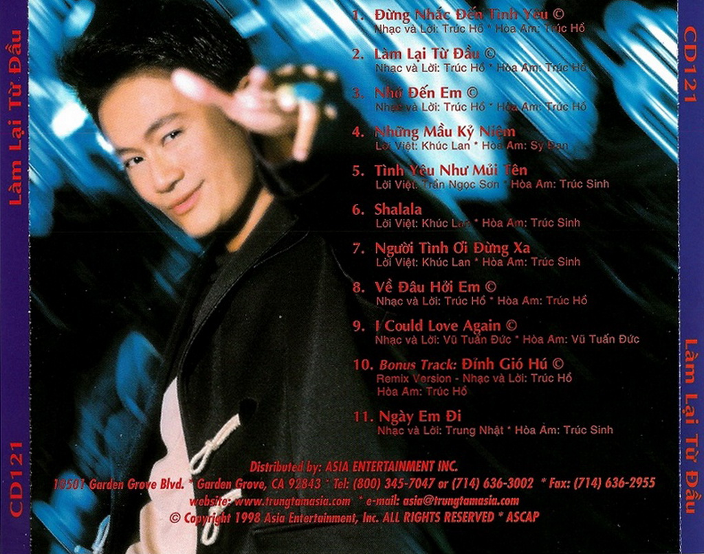 7 Đĩa CD Nhạc Trung Tâm Asia 13 (cs Lâm Nhật Tiến) phôi đĩa nhật