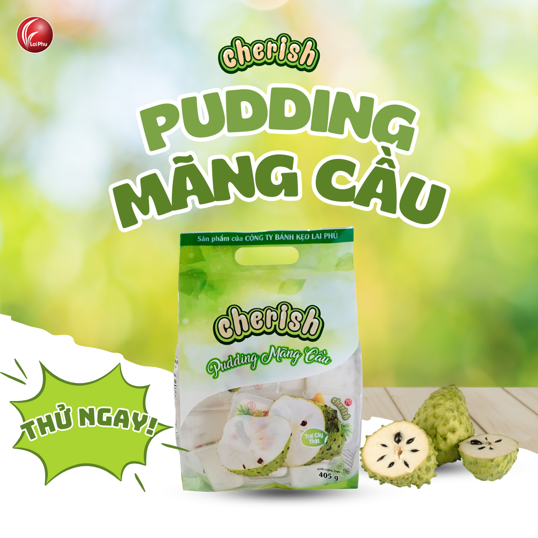 Thạch Pudding Cherish Vị Mãng Cầu 850.5 G