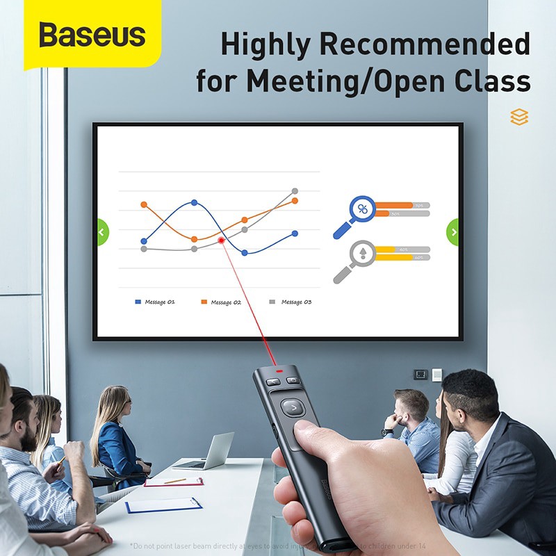 Bút Laser trình chiếu Baseus Orange Dot Wireless Presenter