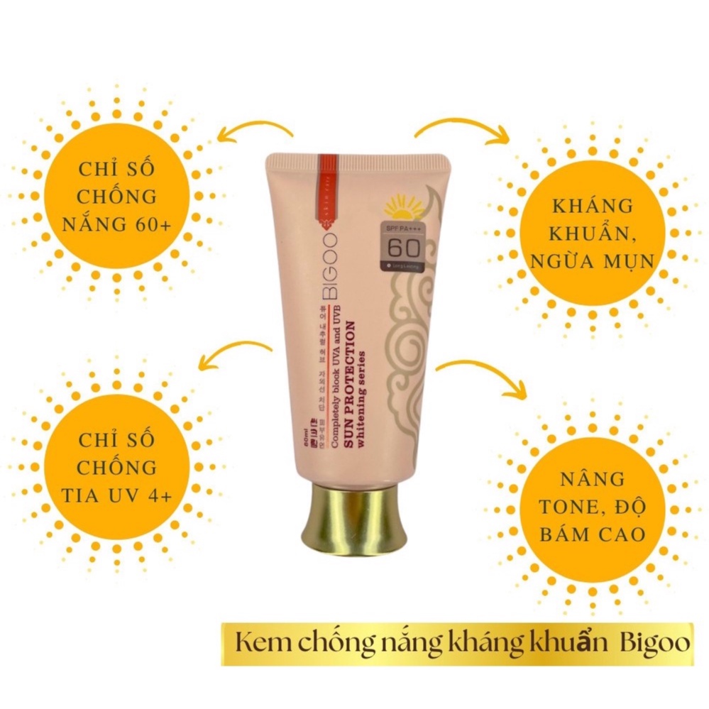 Kem chống nắng BIGOO Hàn Quốc SPF60 PA+++ (XÁCH TAY)
