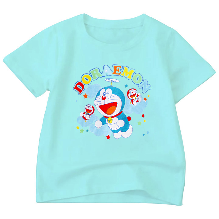 Áo Thun bé trai in hình Doremon dễ thương vải polly cotton dày mịn ABTM110