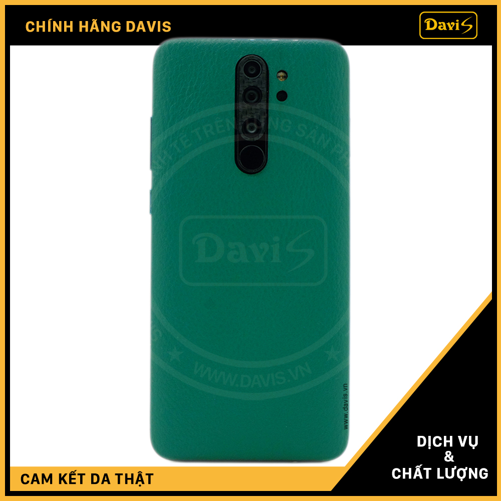 Dán da điện thoại  Redmi Note 8 Pro, làm từ da thật cao cấp - Chính hãng Davis