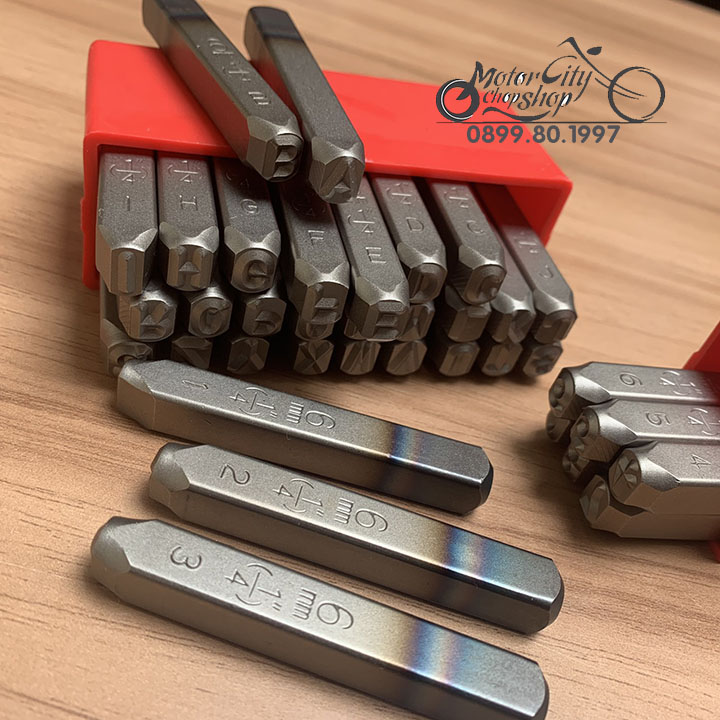 Bộ đóng, bộ đột số và chữ 6mm - Xuôi