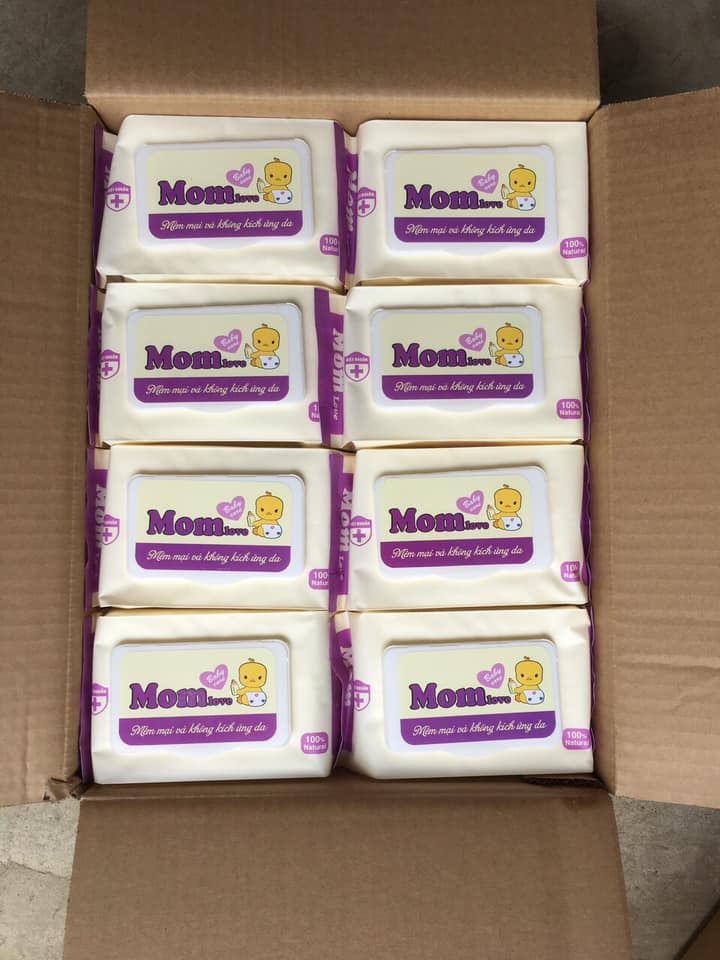 Set 3 gói khăn ướt KHÔNG MÙI Mom love