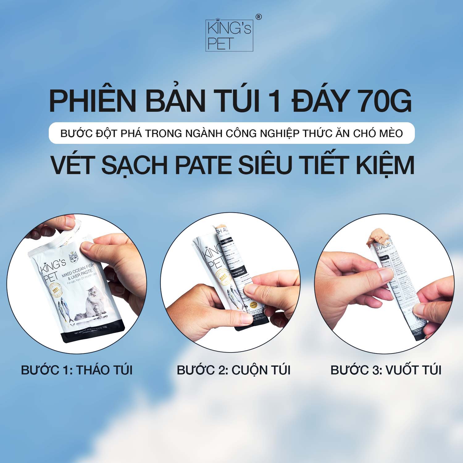 [HOT] Pate King's Pet Gói 70g Cho Mèo Mọi Lứa Tuổi - [Nông Trại Thú Cưng]
