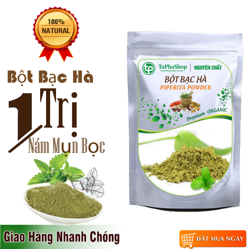 Bột bạc hà nguyên chất 100g - Thảo Dược Tấn Phát