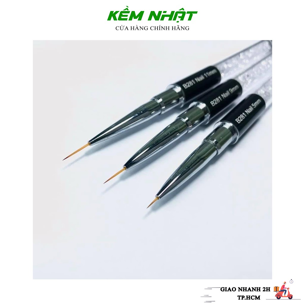 Cọ vẽ nét cán đá 3 cỡ 5mm 9mm 11mm