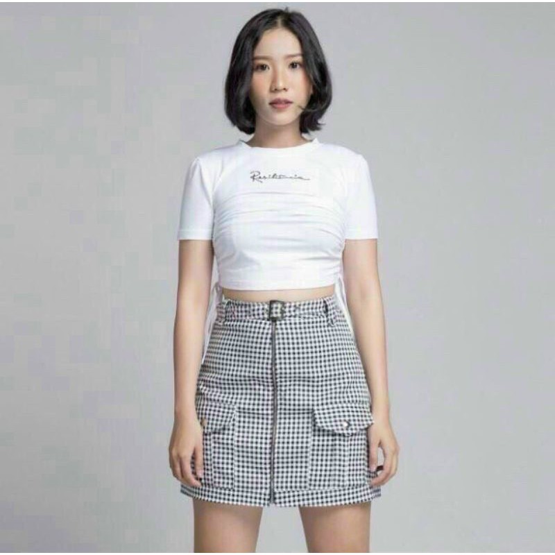 Áo Croptop Dây Rút 2 Bên