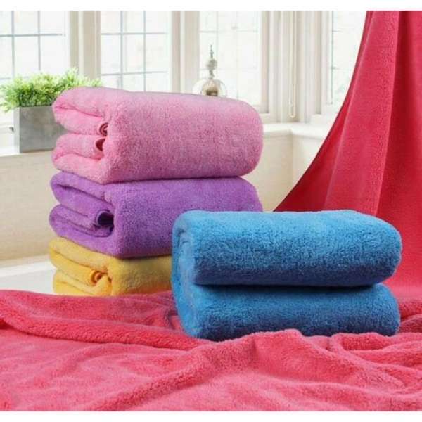 [Rẻ vô địch] Khăn tắm lông cừu siêu thấm 140 x 70cm ( giao màu ngẫu nhiên )- bán buôn 247