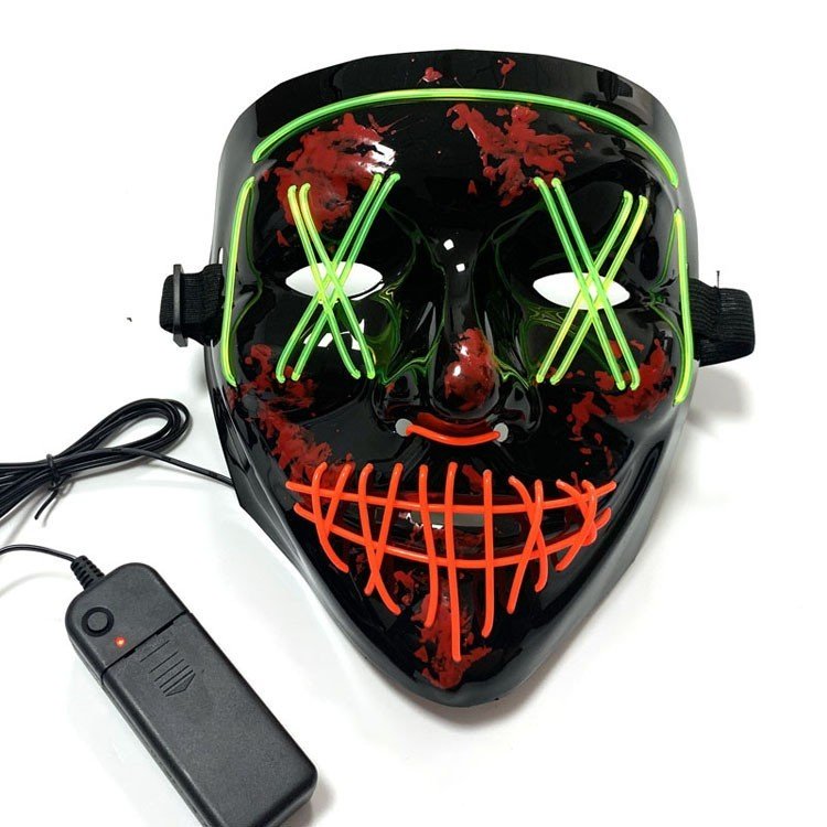 Mặt nạ hacker phát sáng 2 màu đèn led mới nhất 2023