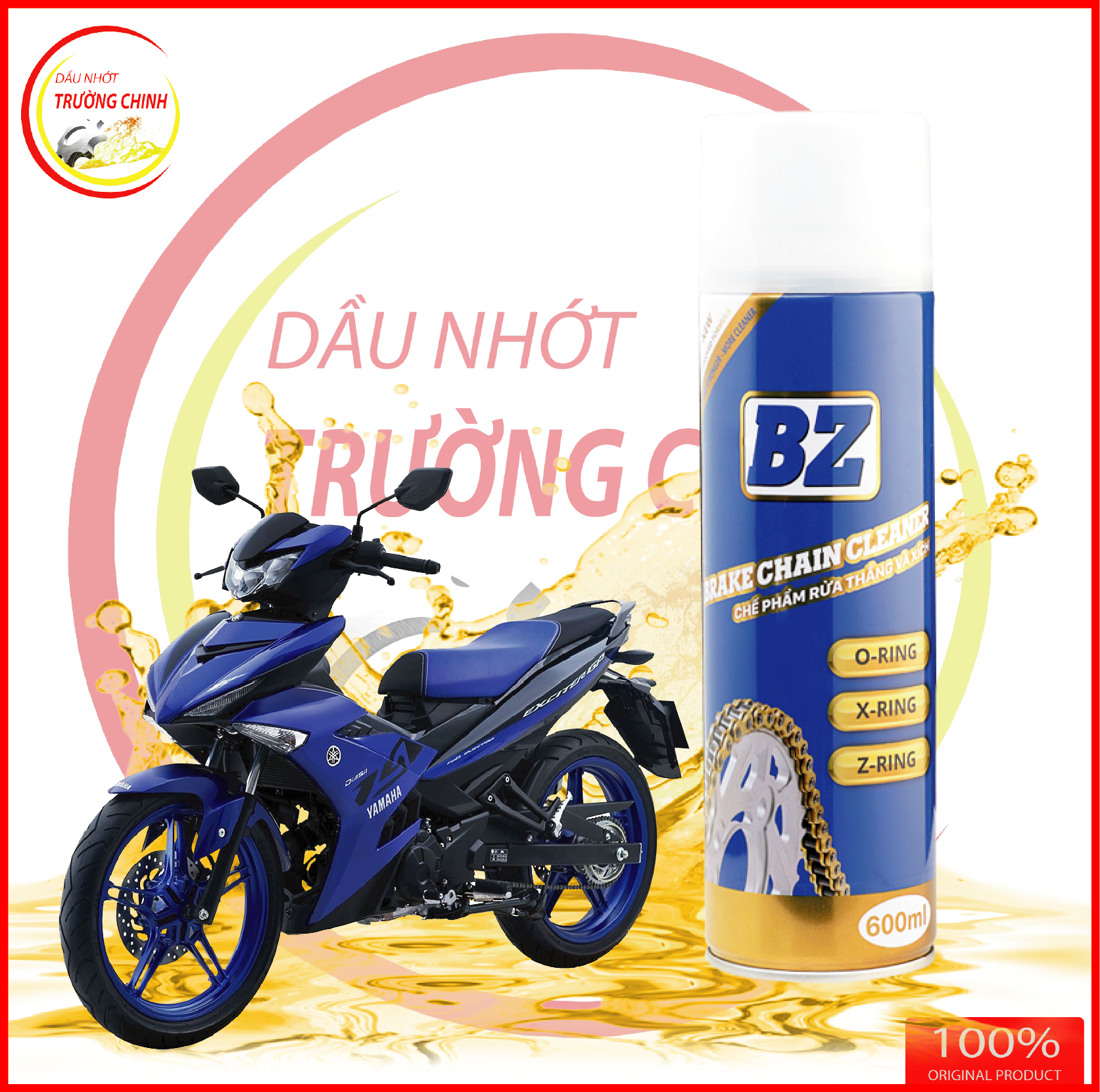 Chai rửa sên, vệ sinh sên BZ Chain clean 600ML