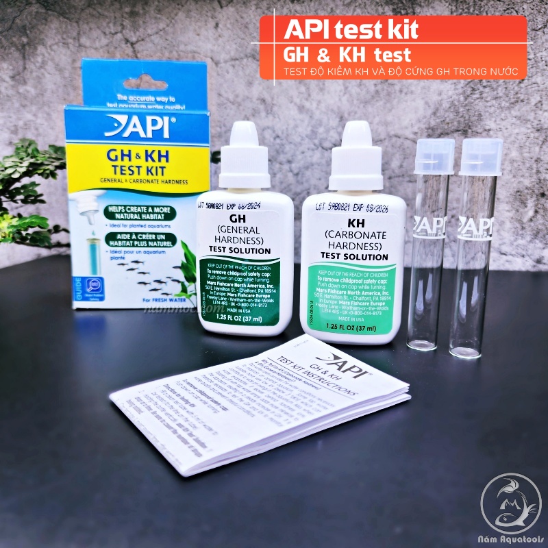 Api - gh & kh test kit | bộ test gh và kh cho bể cá cảnh thuỷ sinh