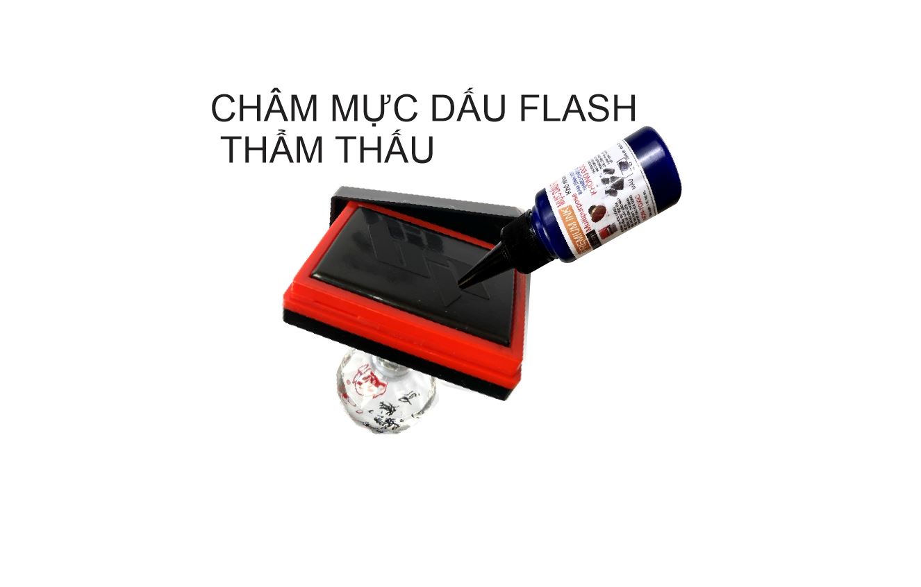 MỰC THẨM THẤU DẤU FLASH ĐÓNG TRÊN MỌI CHẤT LIỆU CHAI 60ml- 350ml