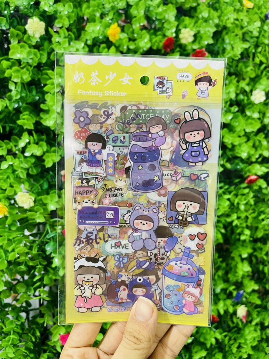 Bộ 6 Tấm Sticker Trong Dễ Thương Chọn Mẫu