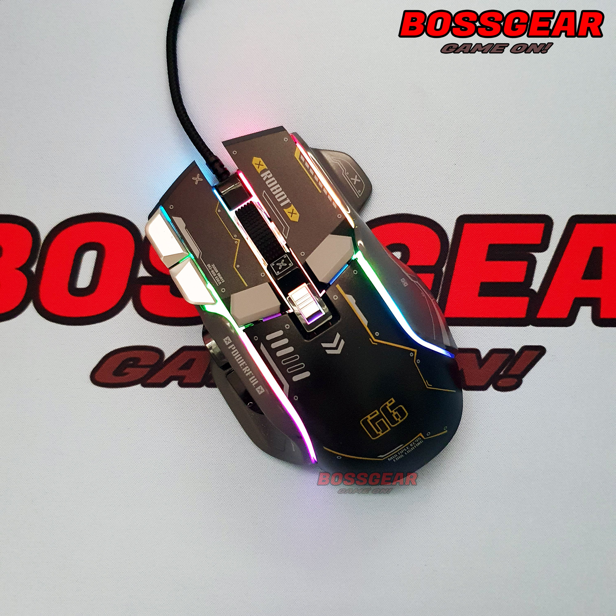 Chuột Gaming ROBOT G6 , LED RGB, 12000 DPI, Có phần mềm Macro