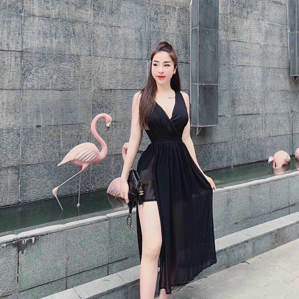 ( SIÊU KHUYẾN MÃI) ĐẦM VOAN MAXI CỔ TIM QUÁ XINH
