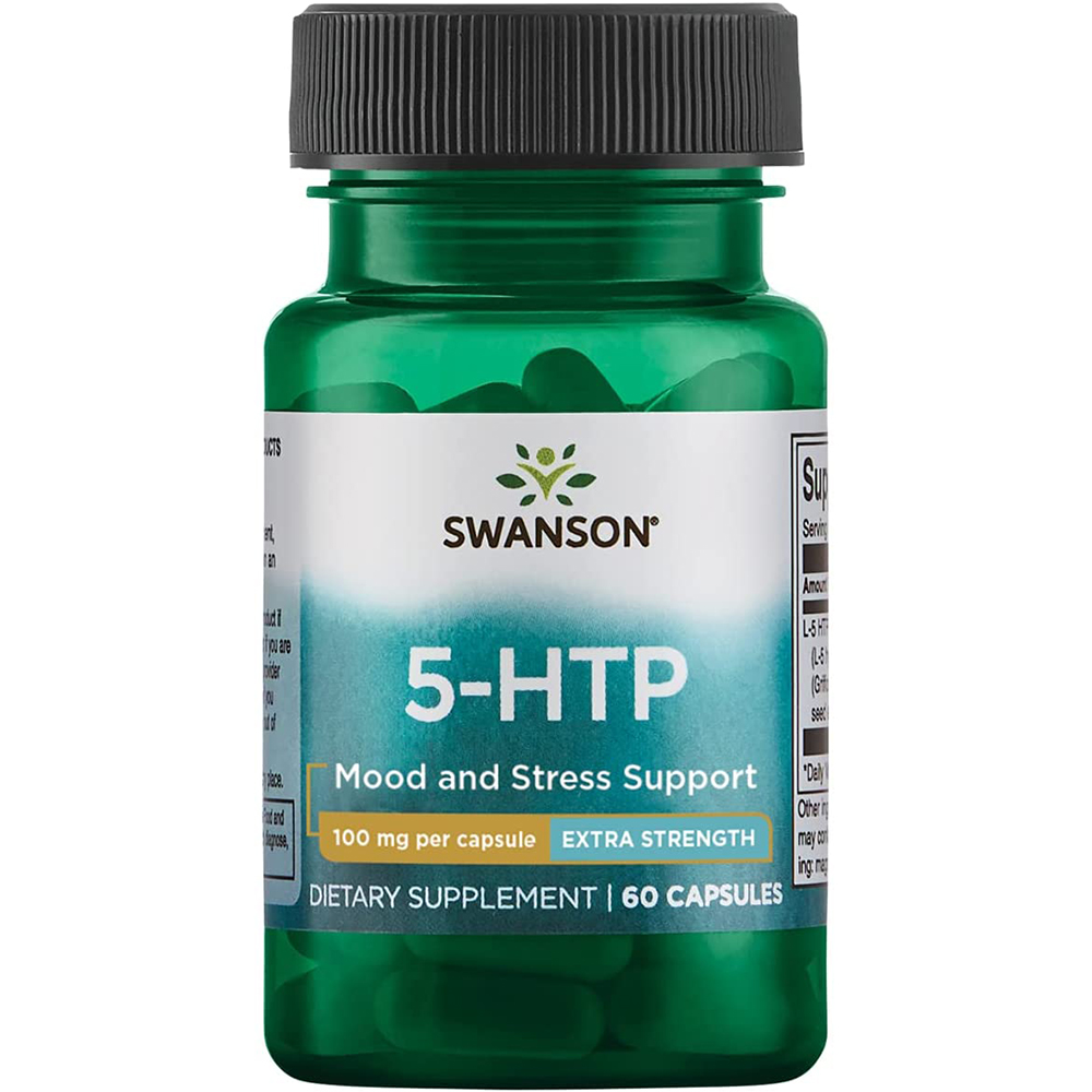 Swanson 5-htp 100mg 60 viên hỗ trợ giảm căng thẳng, cải thiện giấc ngủ của mỹ