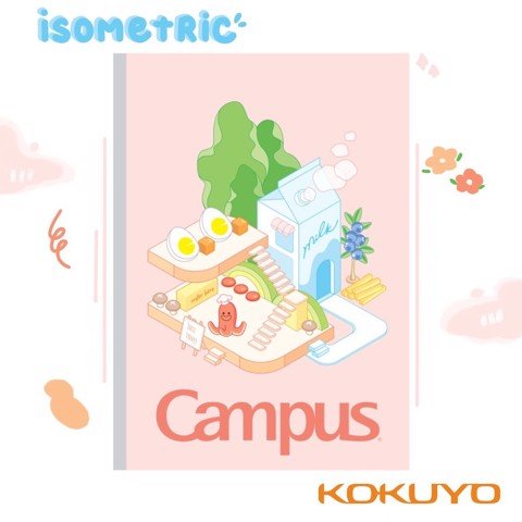 [Mẫu mới 2021] Lốc 10 vở KN có chấm Campus ISOMETRIC 80 trang