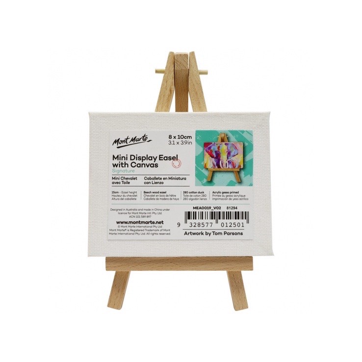 Toan Vẽ Tranh Canvas Mini Mont Marte 8x10cm (kèm giá đỡ )