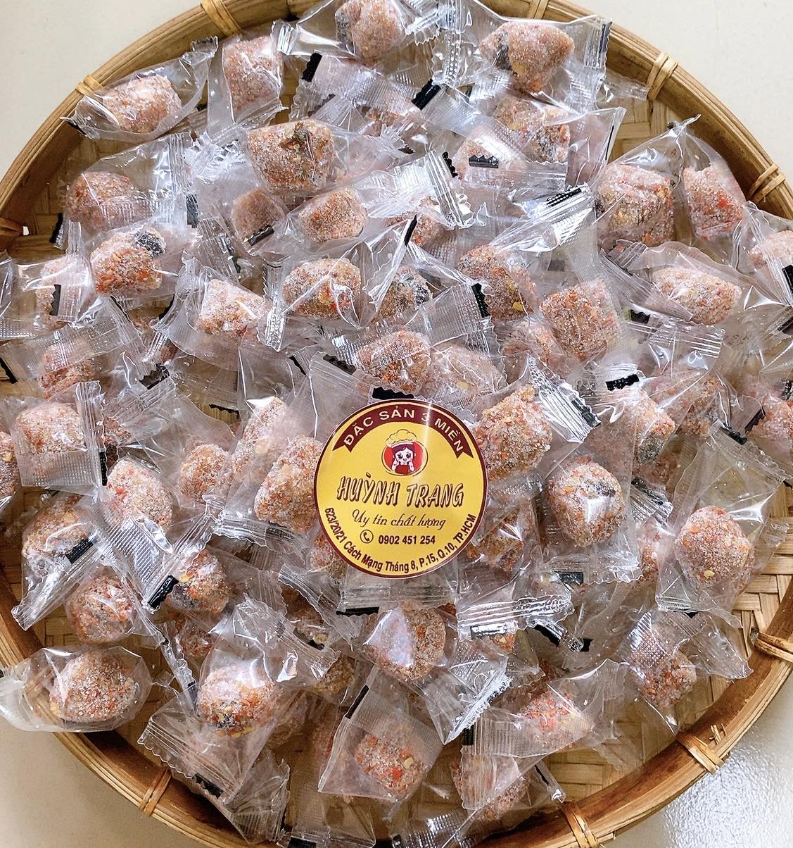 Zip 500g kẹo me tắc chua cay bao bì từng viên