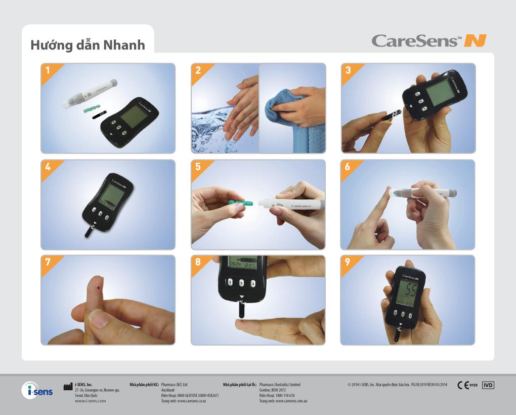 Que Thử Đường Huyết Caresens N (Hộp 25 Test)