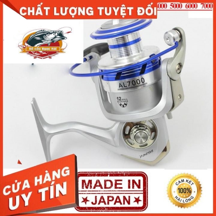 Máy câu cá yomoshi al, may cau ca shimano gia re, đủ size; 3000, 4000, 5000, 6000, 7000, máy câu cá penn full kim loại