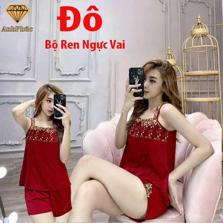 [HCM]Bộ đồ ngủ vải thun lạnh mặc mát   Anh Phúc