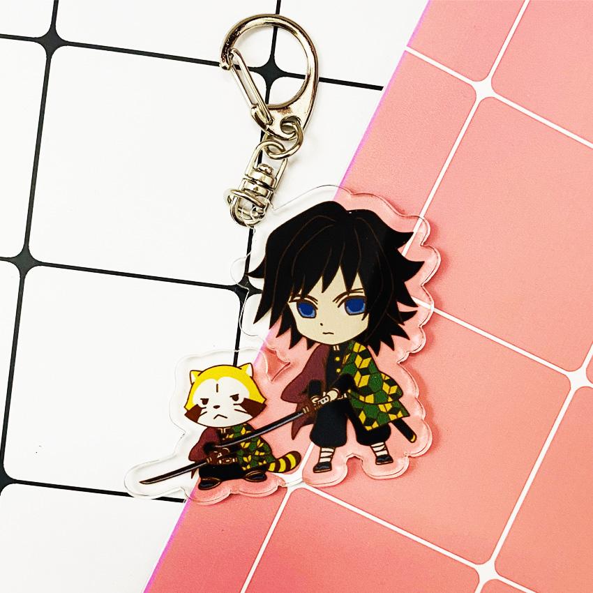 ( Mica trong acrylic ) Móc khóa Kimetsu no Yaiba Thanh gươm diệt quỷ ver kuma quà tặng xinh xắn dễ thương anime chibi