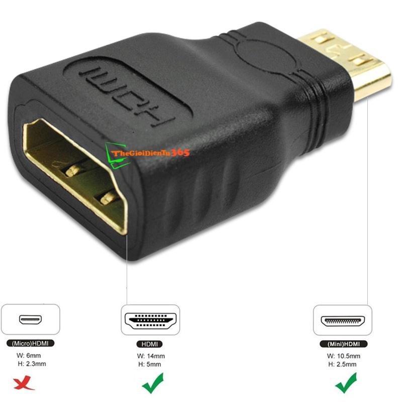 ĐẦU CHUYỂN ĐỔI MINI HDMI CÁI SANG HDMI ĐỰC