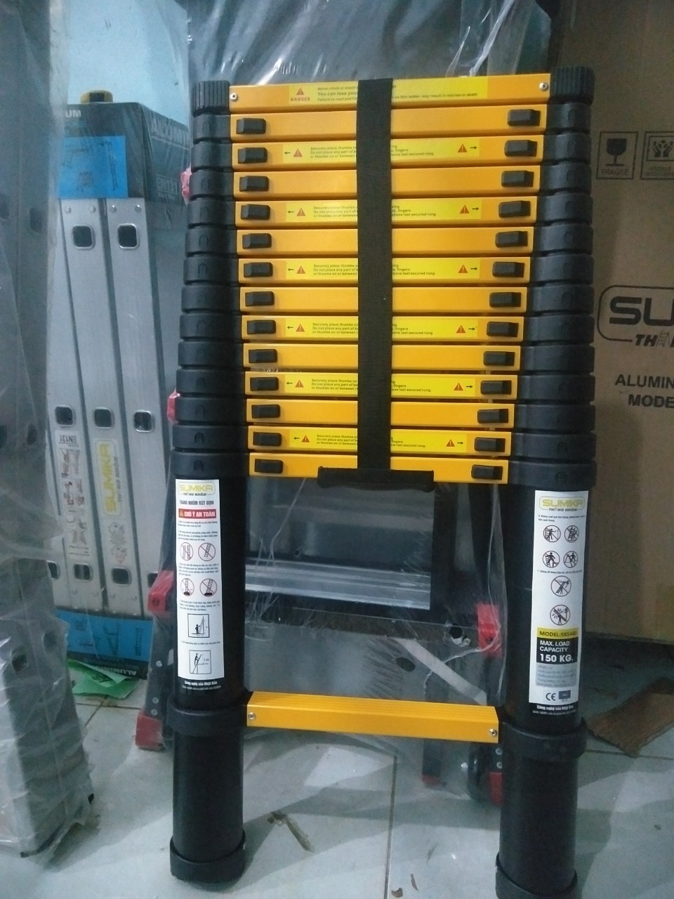 Thang nhôm rút xếp 4.4M Sumika SKS440