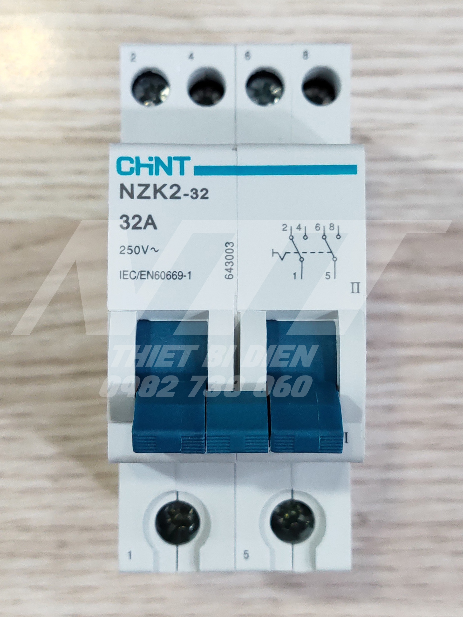 CB chuyển nguồn NZK2-32/2 2P 32A Chint