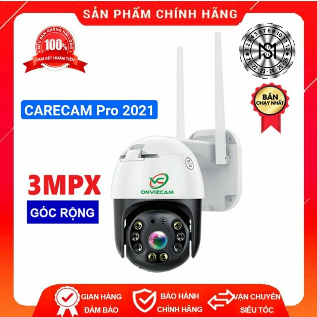 Canera Wifi Carecam 3.0MPngoài trời chống nước xoay 360đ