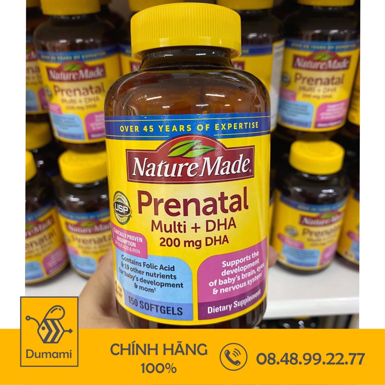 Bổ Bầu Prenatal Multi+DHA 150 viên của Mỹ