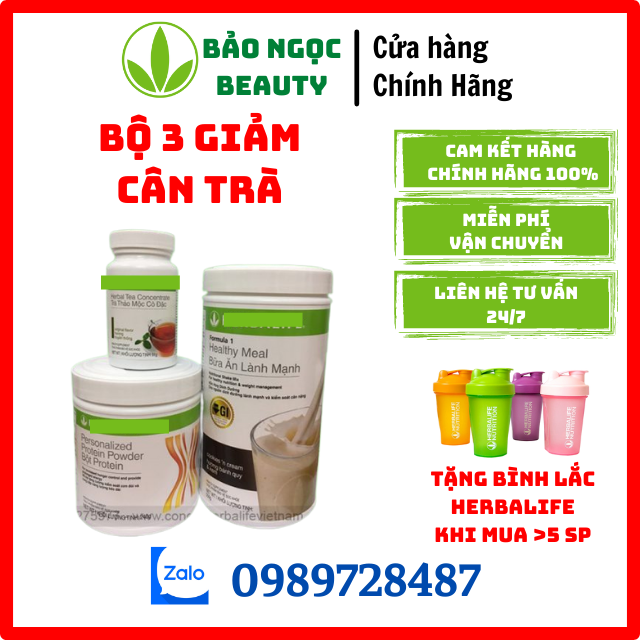 Bộ 3 dinh dưỡng giảm cân cơ bản trà
