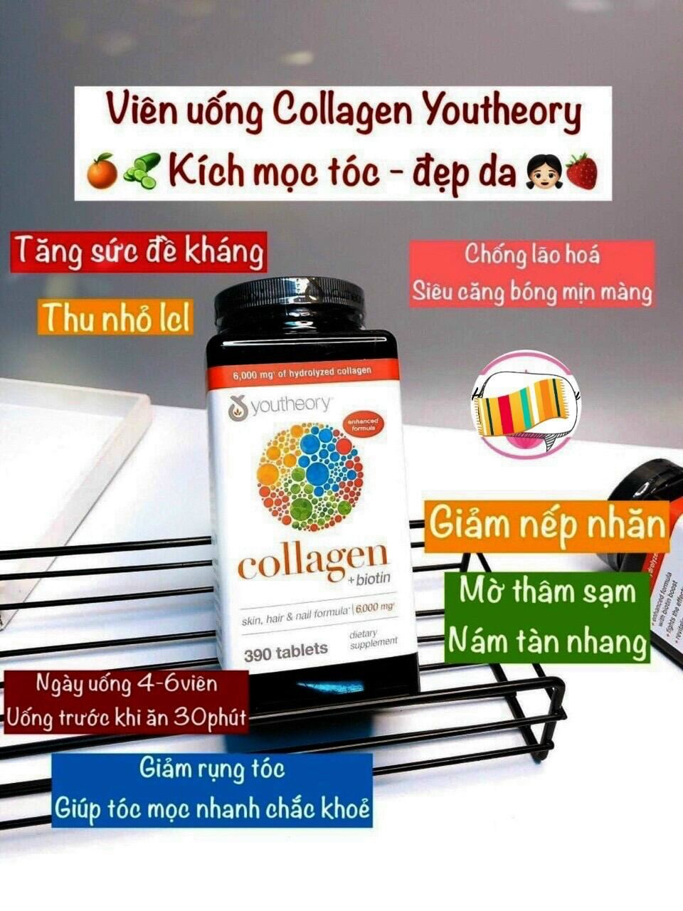 Collagen Youtheory Mỹ 390v