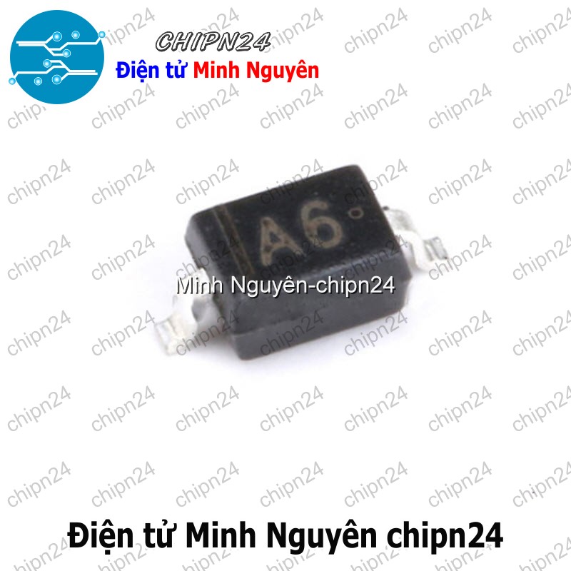 [25 con] (G4.2) Diode Dán BAS16W (A6) SOD-323 (SMD) (High Speed Switching Diodes) - HH007526