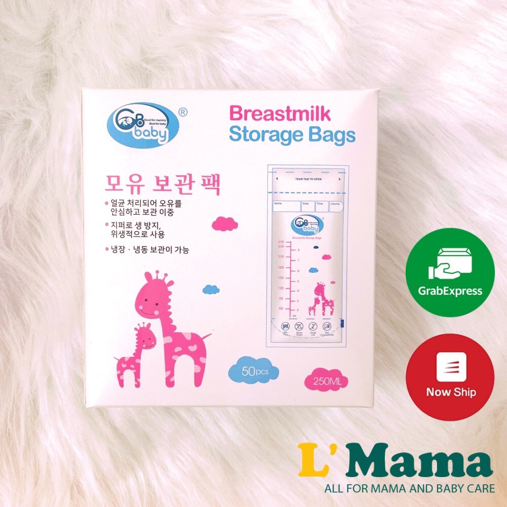 Hộp 50 Túi Trữ Sữa Mẹ GB-Baby Hàn Quốc Dung Tich 250ml