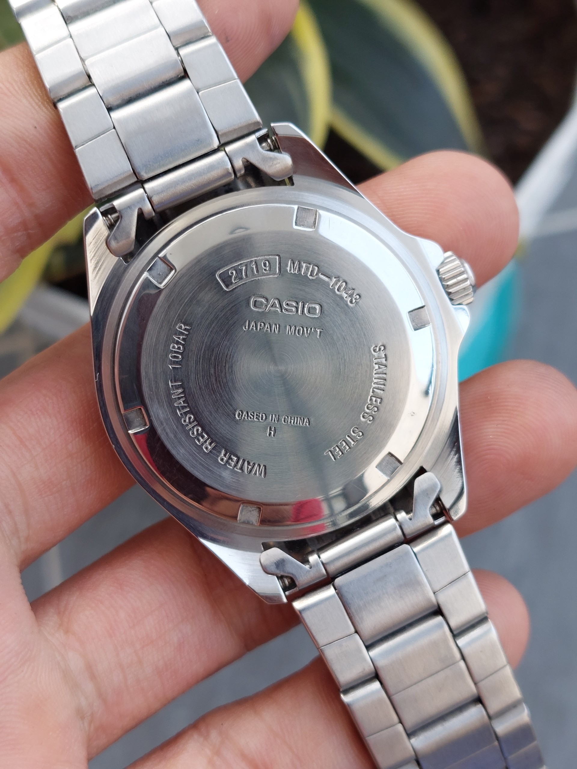 Đồng hồ nam Casio mặt đen chạy pin hàng Si