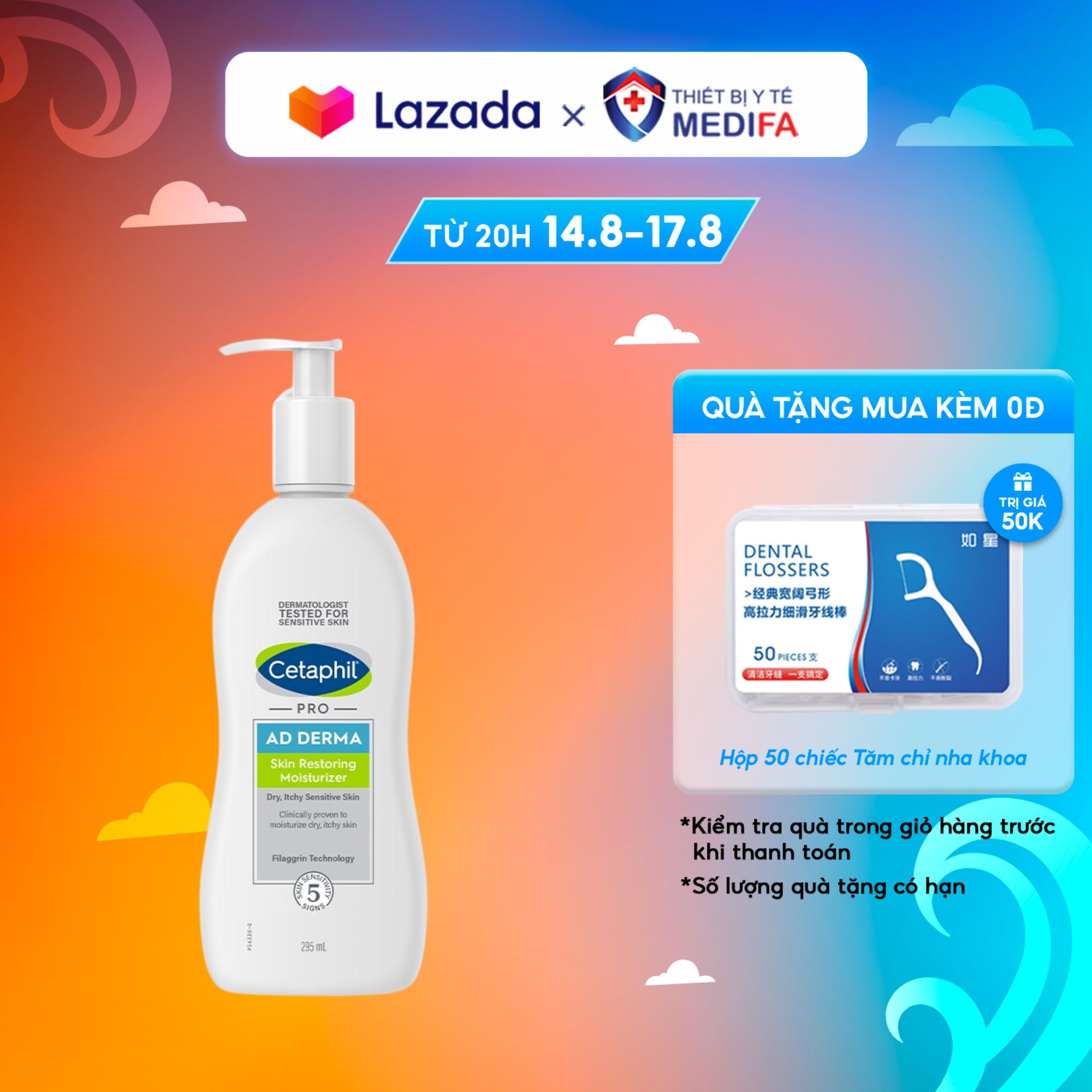 Kem dưỡng ẩm cho viêm da cơ địa Cetaphil Pro AD Derma Moisturizer 295ml - Kem dưỡng ẩm cho da khô