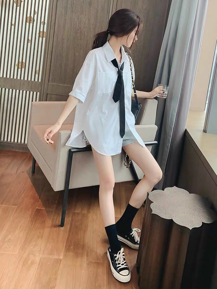 ÁO SƠ MI CÀ VẠT, Áo sơ mi nữ kiểu Hàn Quốc, PHỤNG HOÀNG