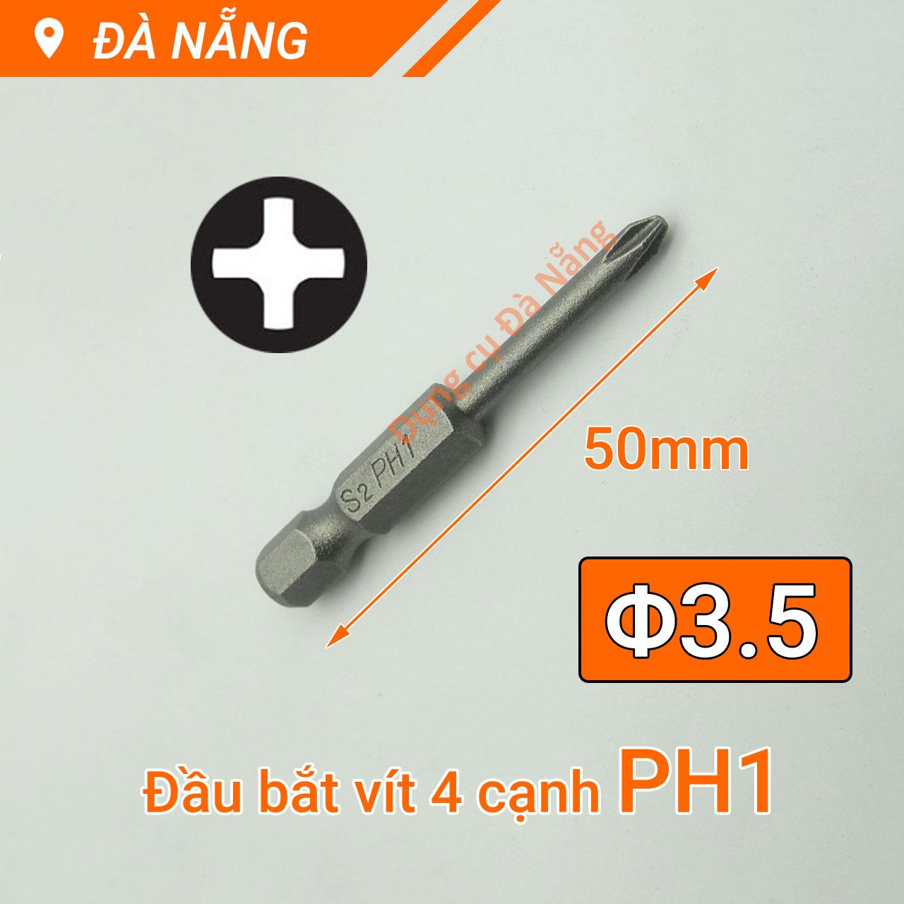 Bộ 5 đầu bắt vít 4 cạnh PH1