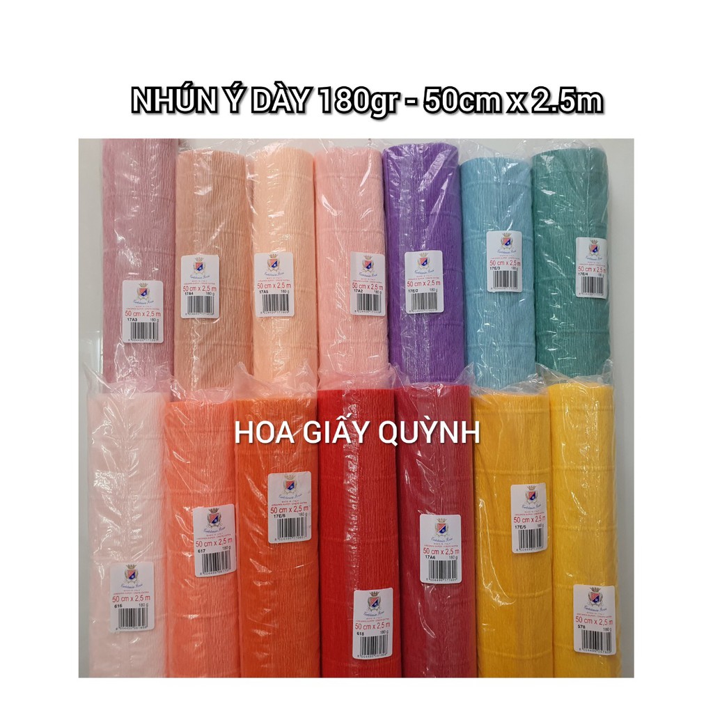 GIẤY NHÚN Ý DÀY MÀU MỚI (180g)