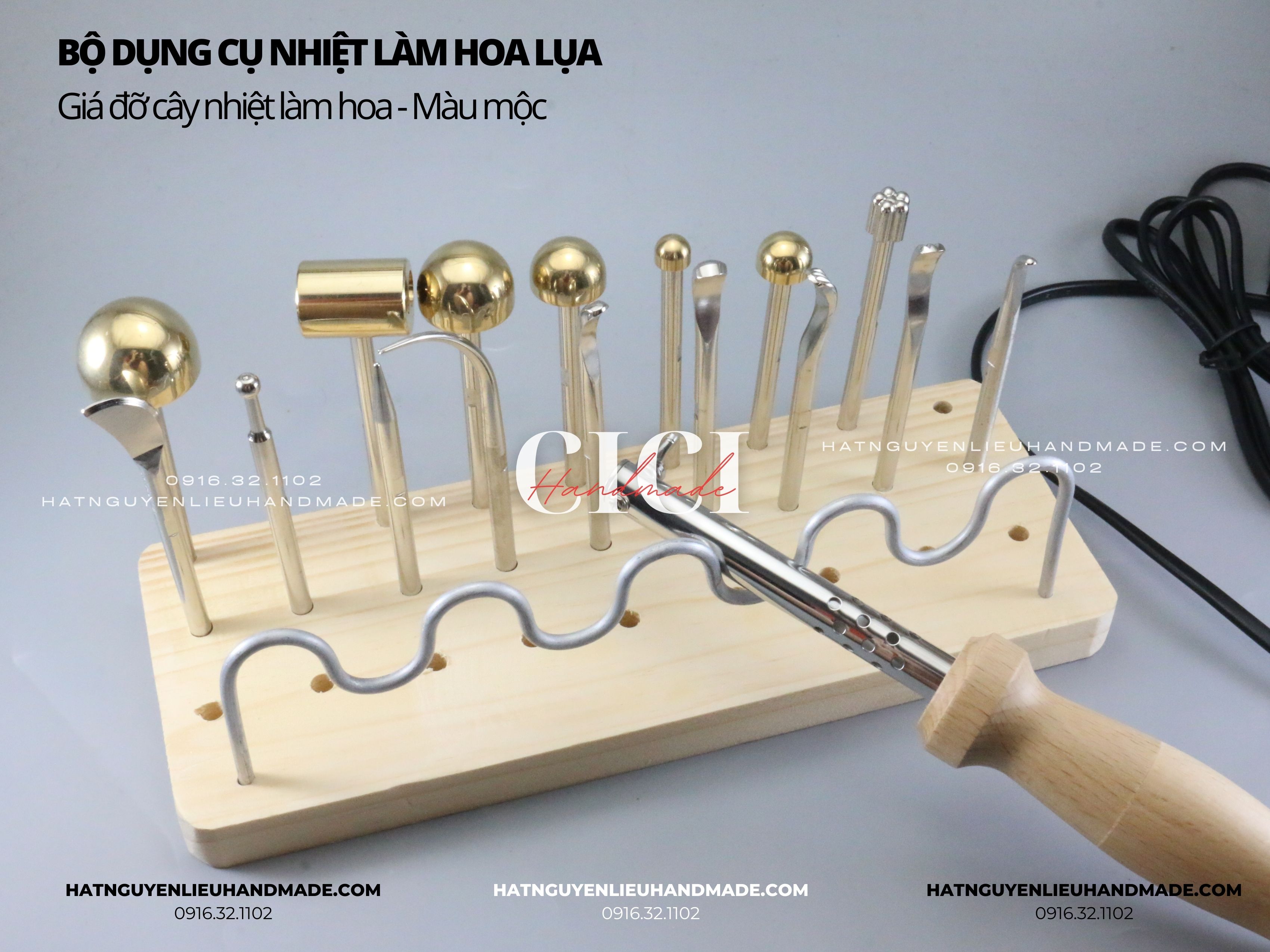 Giá để bộ dụng cụ nhiệt hoa Cici Handmade nguyên liệu DIY hạt đính kết, hạt pha lê hạt cườm đính
