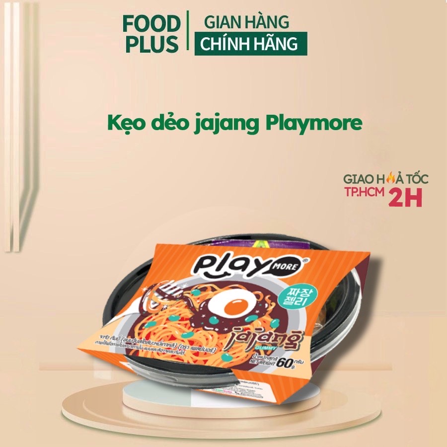 Kẹo dẻo hình tô mì trộn Hàn Quốc Jajang loại 60g thương hiệu Playmore nhập