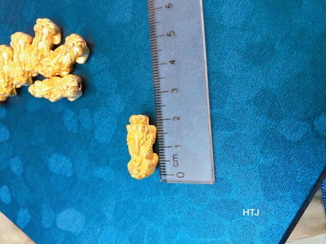 Charm Tỳ Hưu Bạc Mạ Vàng