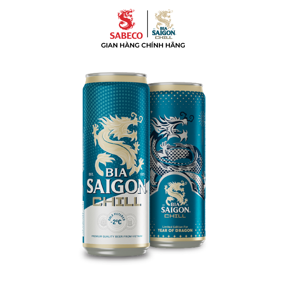 [KHU VỰC HÀ NỘI] Thùng 24 lon Bia Saigon Chill - 330ml/lon